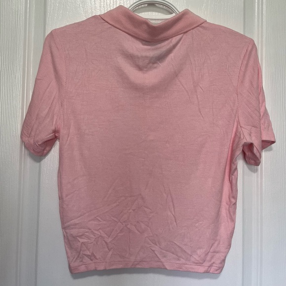 Light pink collared polo T-shirt - Picture 3 of 3